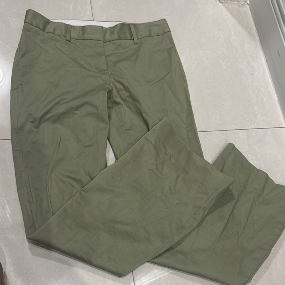 low rise green express pants
